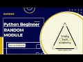 Python for Beginners 006 Random Module