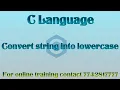 convert string into lower case in c in hindi