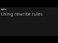 Using rewrite rules