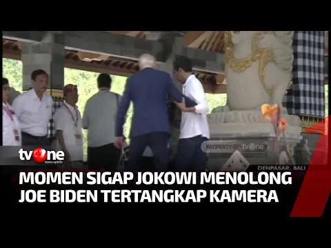 Joe Biden Tersandung, Langsung Ditangkap Jokowi saat Tinjau Tahura Bali