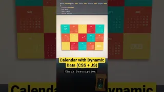 Calendar UI HTML CSS JavaScript