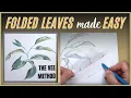 Drawing Realistic Leaves Without Reference | Watercolour Technique