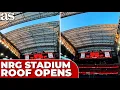 NRG STADIUM ROOF of HOUSTON TEXAS OPENS in stunning display