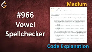 Vowel Spellchecker Live Coding with Explanation Leetcode - 966