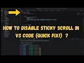 How to Enable and Disable Sticky Scroll in VS Code Quick Fix