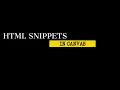 Canvas HTML Snippets