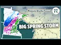 Tracking big spring storm bringing rain thunder snow to Minnesota