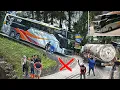 Download Lagu DIRAGUKAN BISA LEWAT !!! BUS BISA KANDAS TOTAL, Bus Tronton Terjebak Seharian di Sitinjau Lauik
