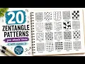 20 Essential Zentangle Patterns for Beginners With Names
