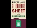 Make Attendance Sheet Online with Checkboxes Google sheet formula to count workdays -