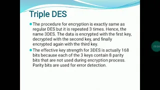 DES Triple DES Digital Signature VPN