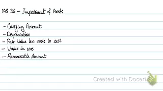 a2 level accounting ias 36 impairment of assets