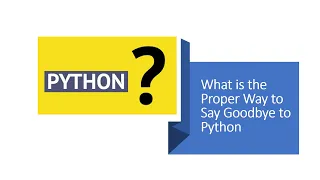 What is the Proper Way to Say Goodbye to Python exit quit CTRL D