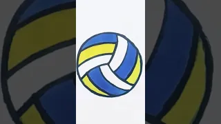 Volleyball drawing how to draw a volleyball for kids