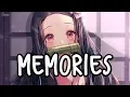 「Nightcore」→ Memories ♪ (Female Cover) LYRICS ✔︎