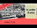 World War II Mobilization in Under 3 mins APUSH Unit 7 Topic 12 7 12