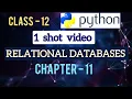 Relational databases chapter - 11 Class 12 computer science Boards2024