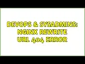 DevOps SysAdmins Nginx Rewrite URL 404 Error