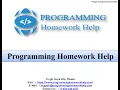 Programming Homework Help