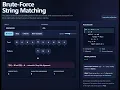 Brute-Force String Matching Animation - With Pseucode