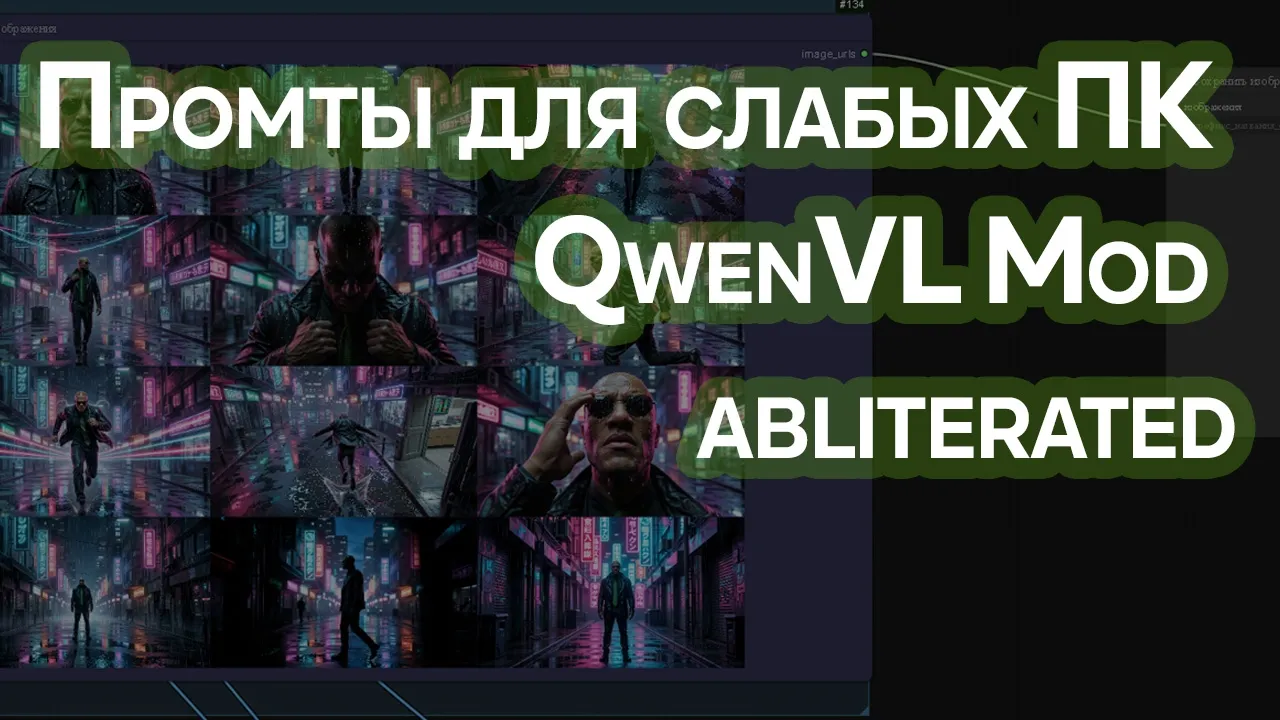 Промты без цензуры на слабых ПК - QwenVL Mod abliterated