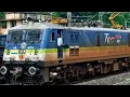 Download Lagu WAP7 37036 UNIQUE SILVER/BLUE/GREEN/WHITE PASSENGER ENGINE DEPARTS HUBLI TRAIN
