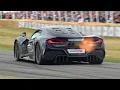 1800HP Hennessey Venom F5 - Start Accelerations Fly-By Exhaust Flames