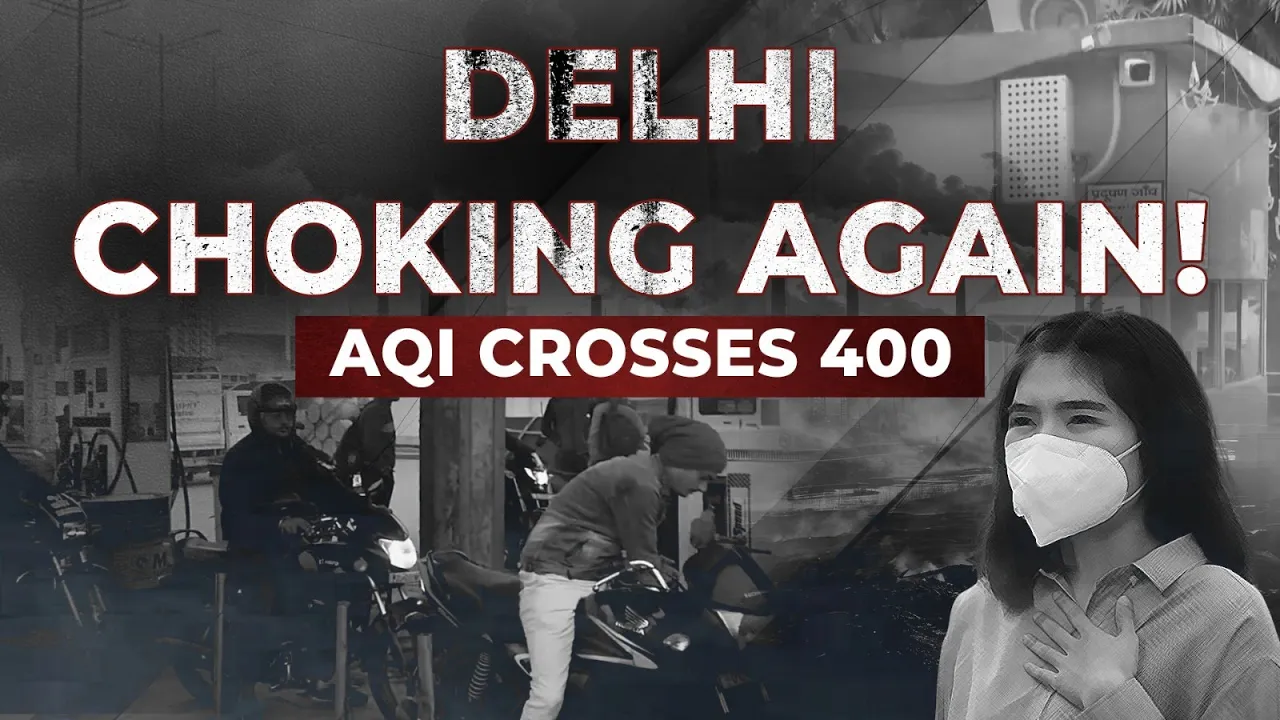 Delhi Chokes Under Severe Smog | AQI Crosses 400, PUC Check Mandatory at Petrol Pumps