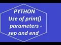 Print with sep and end parameter in Python
