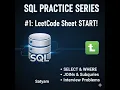 Learn SQL with Me LeetCode SQL Sheet - Ep 1