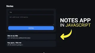 How To Build Notes App Using HTML CSS and JavaScript