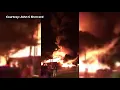 Massive Fire At Warren Tire Center