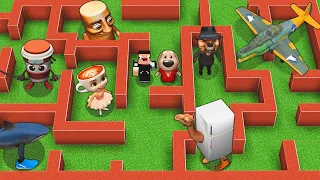 محاولة البقاء على قيد الحياة في المتاهة مع ترالاليرو ترالالا بومباردينو كروكوديلو في ماين كرافت 