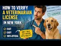 How to verify a veterinarian license in New York