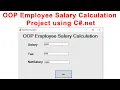 OOP Employee Salary Calculation Project using C net