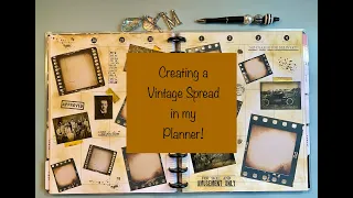 Making a Vintage Spread in my Happy Planner