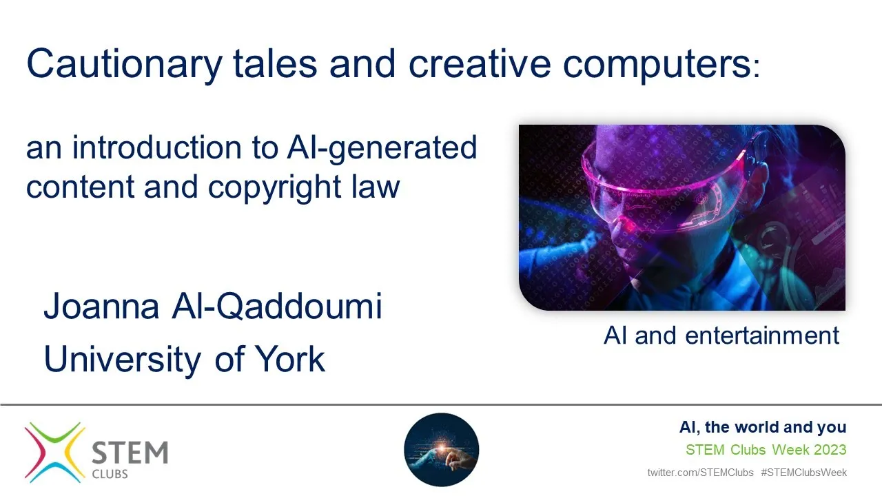 Cautionary Tales and Creative Computers: AI-generated content and copyright law. Joanna Al-Qaddoumi.