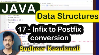 Java DS 17 - Converting Infix expression to Postfix expression