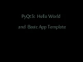 Master PyQt5 part 1 Hello World and Template