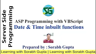 Date Time inbuilt Functions in ASP using VBScript Example