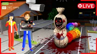 🔴 YUTA MIO KETAKUTAN CCTV REKAM POCONG WORM RAINBOW 😱 SAKURA SCHOOL SIMULATOR LIVE