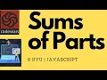 sum of parts 6kyu codewars slower solution