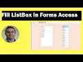 MS Access VBA Tutorial The Simplest Way to Fill a ListBox in Forms