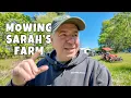 Mowing at Sarah s Farm with the Kubota B2601 and the Bush Hog Squealer 48 inch rotary cutter