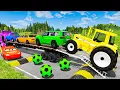 Download Lagu Flatbed Truck Mcqueen | Transportation with Truck - Pothole vs Car #52 - BeamNG.Drive