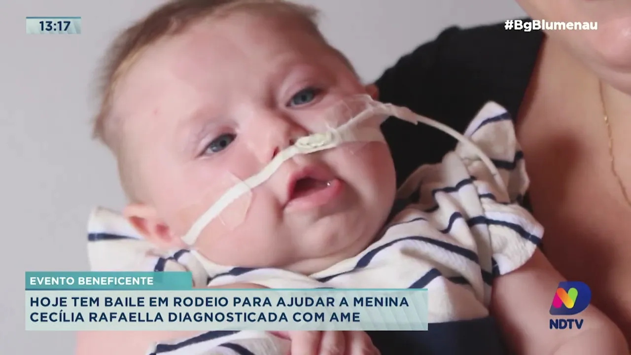 Evento beneficente para ajudar Cecília Rafaella diagnosticada com AME acontece hoje em Rodeio