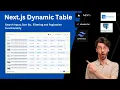 Dynamic Table in Next JS Tutorial Setting Up Project and Building Frontend for Filters Part 1