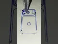 iphone 17 back design drawing using CNC plotter