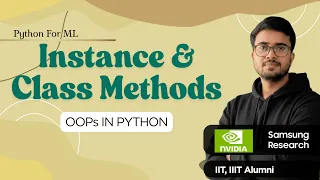 1 10 6 Instance and Class Methods OOPs in Python English