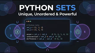 Python Sets Unordered Unique Mutable